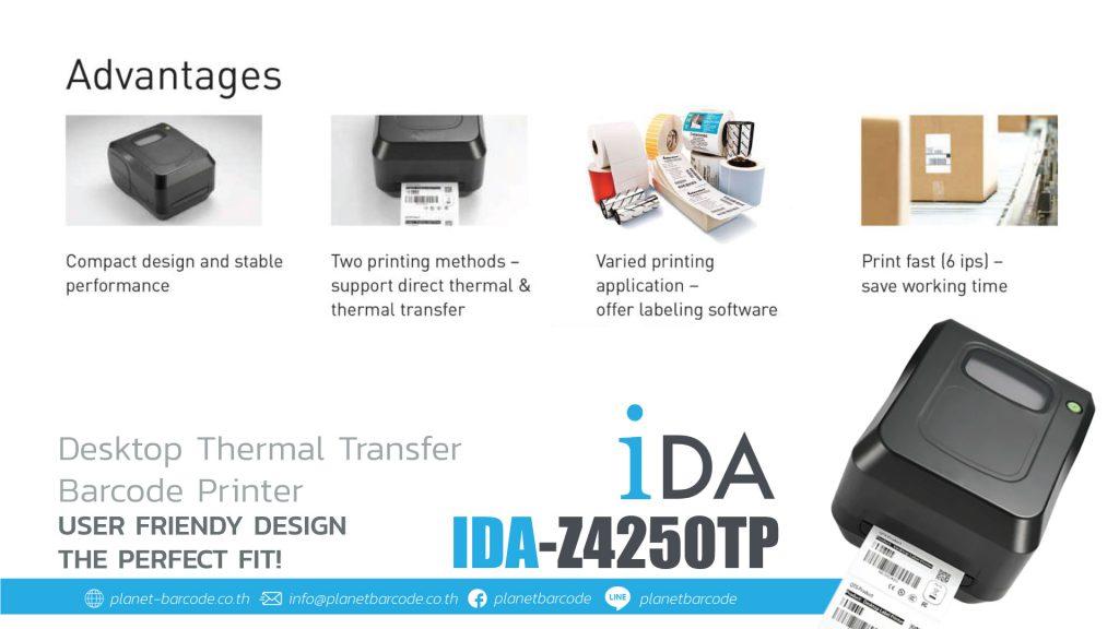 IDA Z4250TP DESKTOP PRINTER, เครื่องพิมพ์บาร์โค้ด